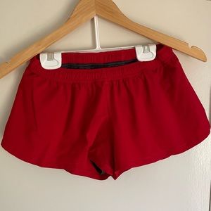red jolyn doyle shorts